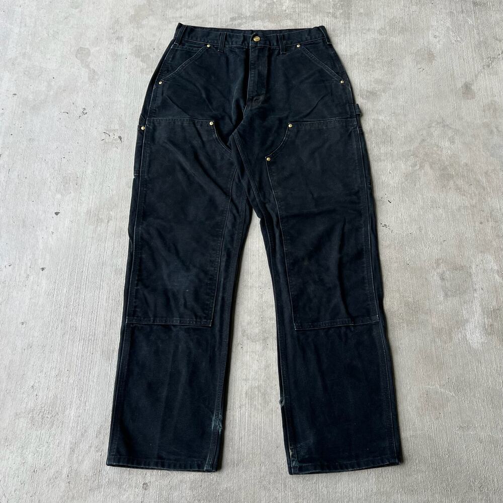 Carhartt black double knee work wear carpenter pants